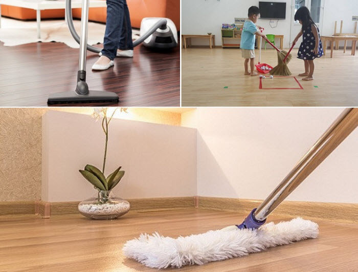 Thường xuyên lau dọn sàn chính là cách tiết kiệm thời gian tối đa nhất